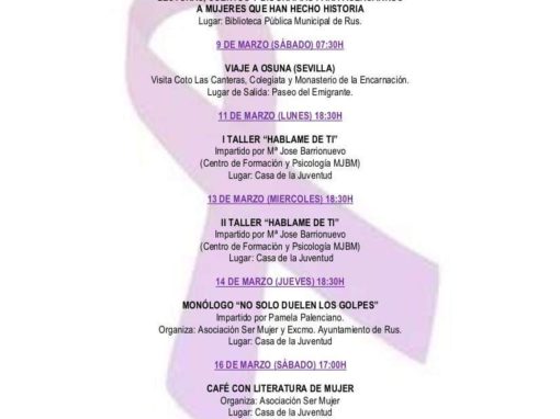 Programa de Actividades “Día Internacional de la Mujer”