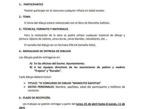 IV Concurso de Dibujo “Manolito Gafotas”