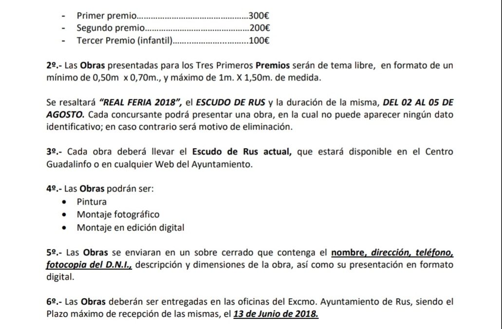 Concurso Cartel Real Feria 2018