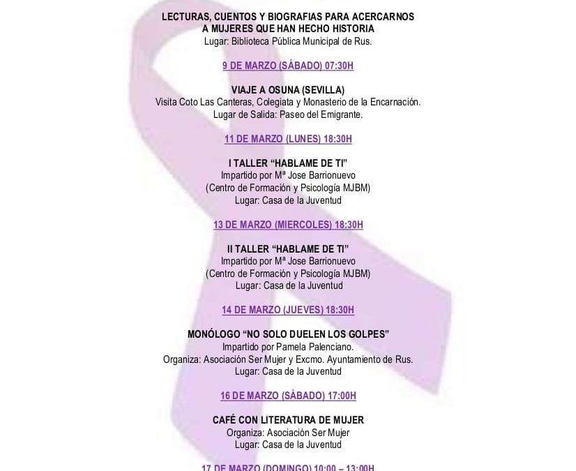Programa de Actividades «Día Internacional de la Mujer»