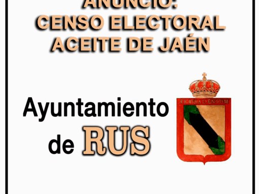 ANUNCIO: Censo Electoral Aceite de Jaén