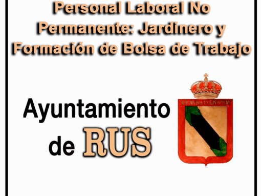 OFERTA DE EMPLEO: Personal Laboral No Permanente: JARDINERO y formación de Bolsa de Trabajo