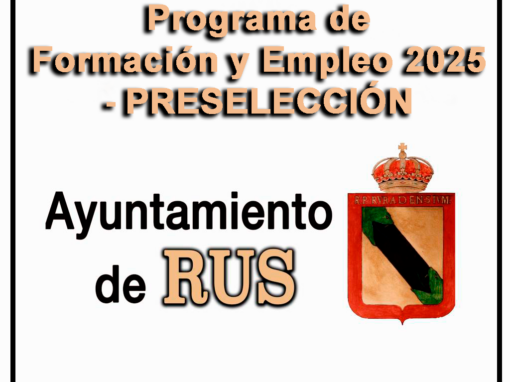 RESOLUCIÓN: Programa de Formación y Empleo 2025 – PRESELECCIÓN